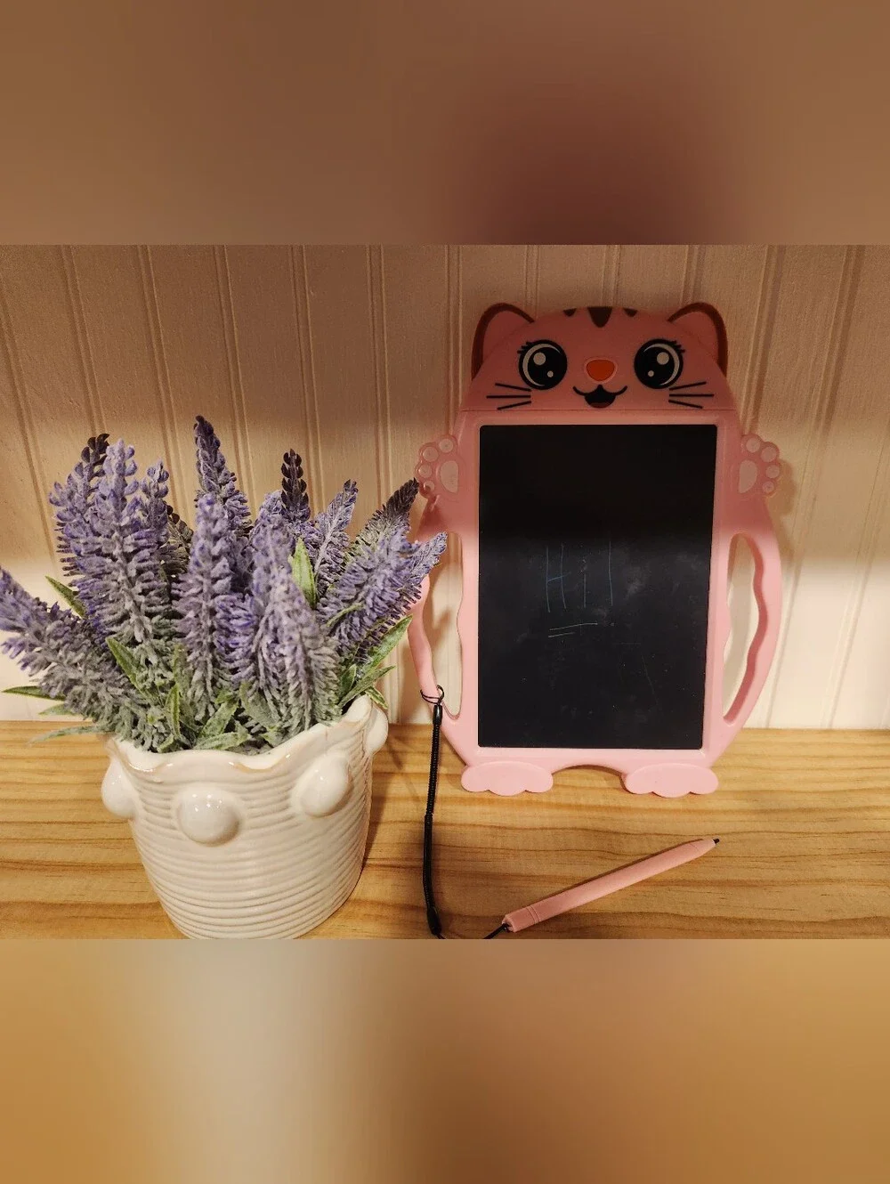 Pink Kitty LCD Writing Tablet for Kids - Cute Drawing Board